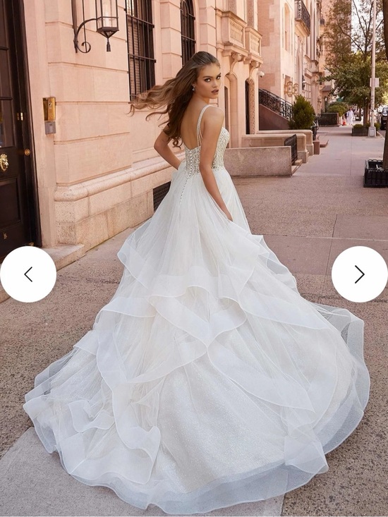Mori Lee Dresses & Skirts - Mori Lee White Sparkling Layered Tulle Ball Gown